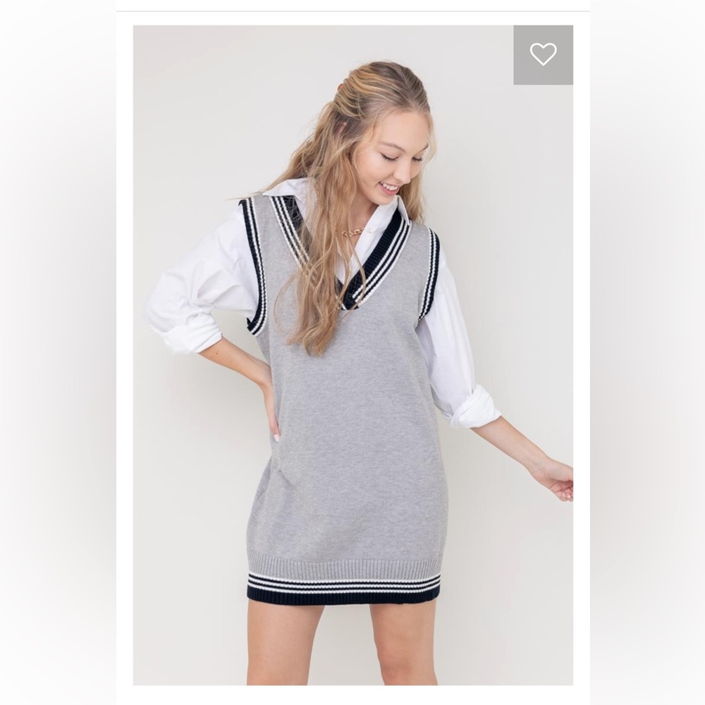 South Moon Under Gray and Black Sweater Dress